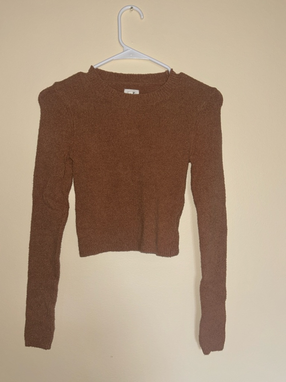 Aerie Cozy Brown Crew Neck Sweater Women’s Pullover Size XS